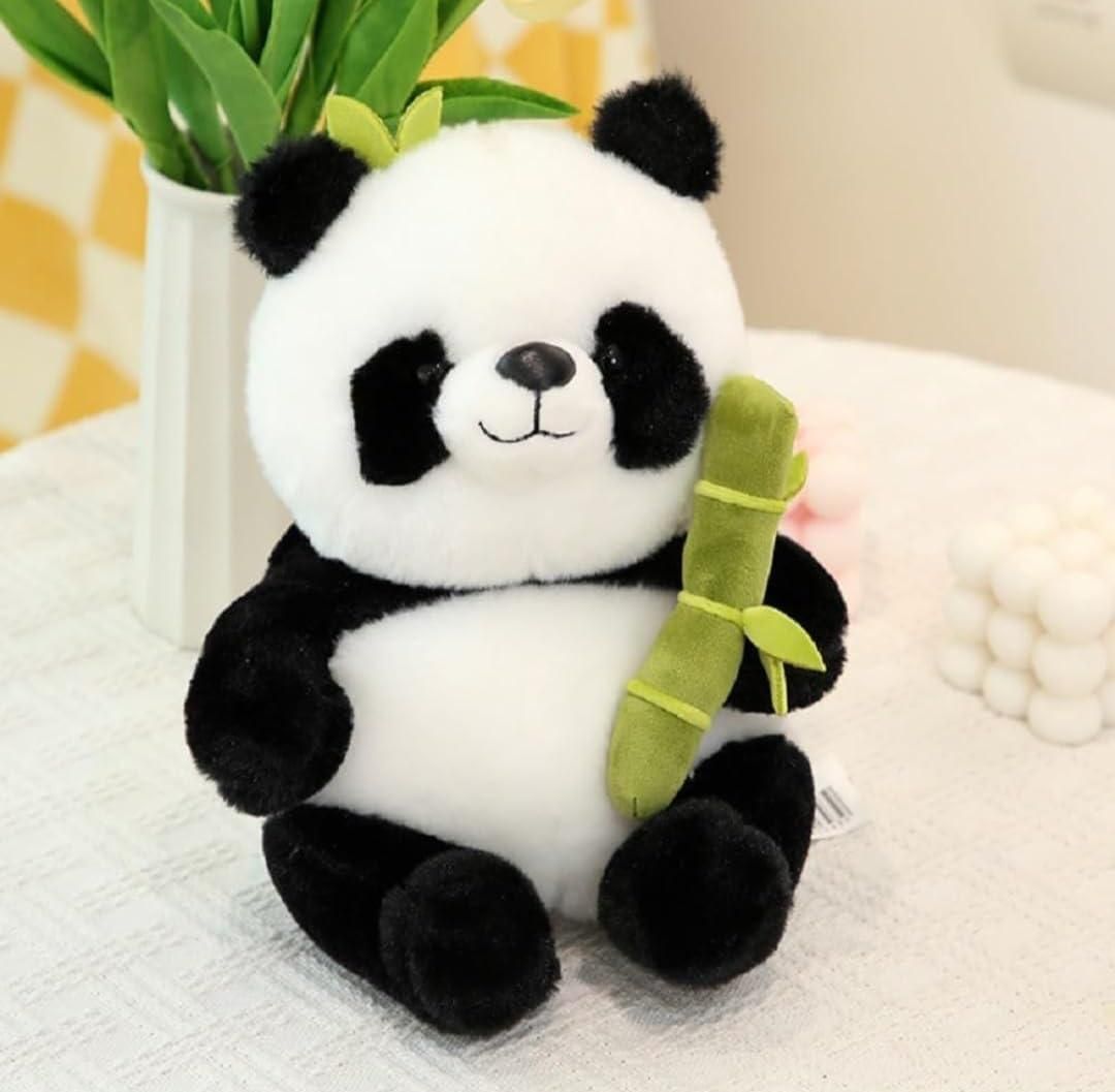 Panda Soft Toy Holding Bamboo – Adorable Plush Gift
