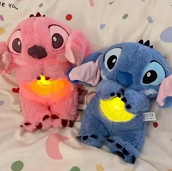 Musical Breathing Stitch Doll – Plush Comfort Toy with Calming Sound