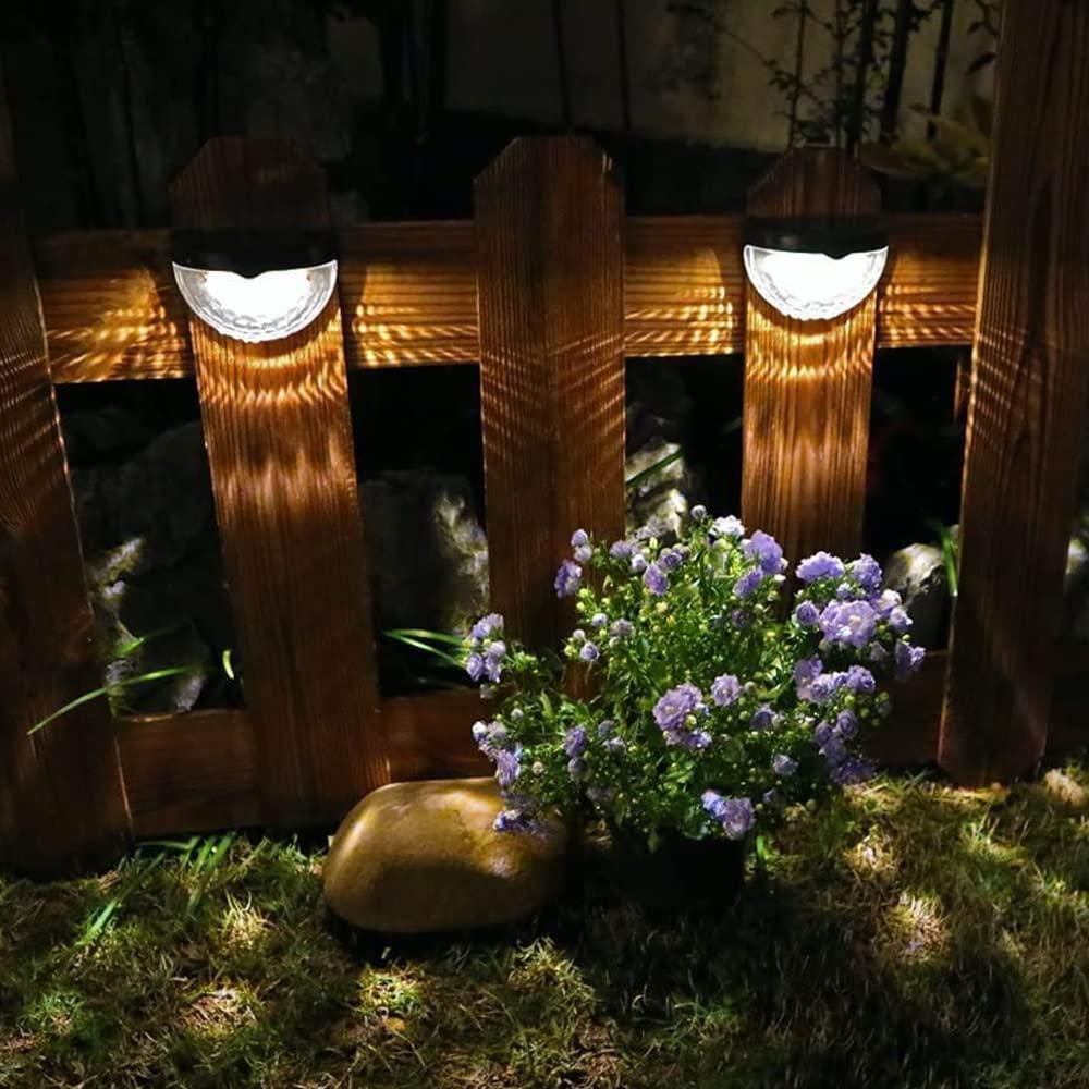 Solar Fence Lights โ Waterproof LED Wall Lamps (Pack of 4)