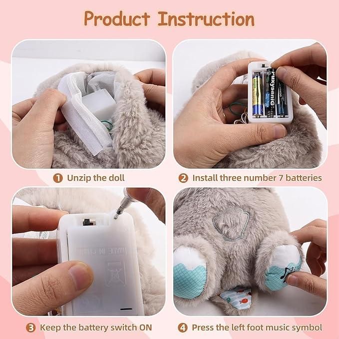 Comfort Teddy Bear โ Plush Toy with Realistic Breathing & Lullabies