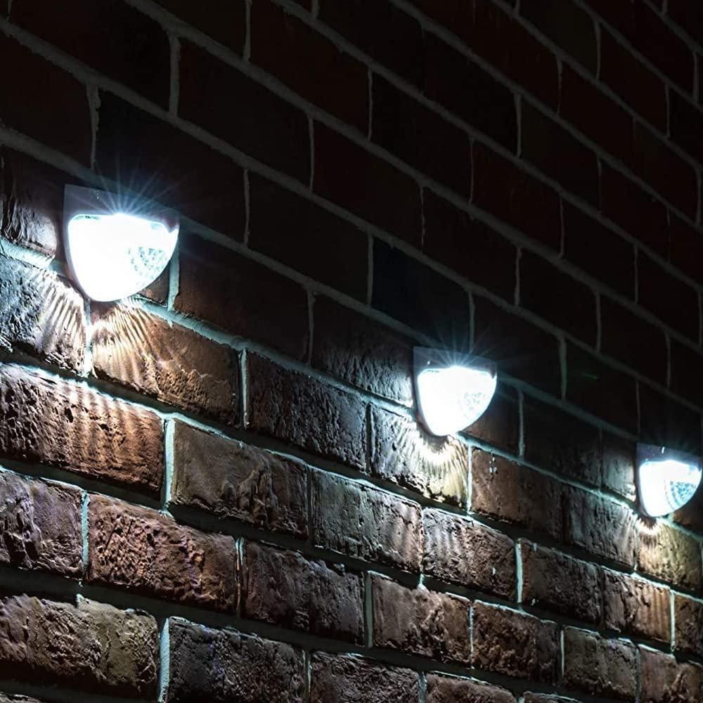Solar Fence Lights โ Waterproof LED Wall Lamps (Pack of 4)