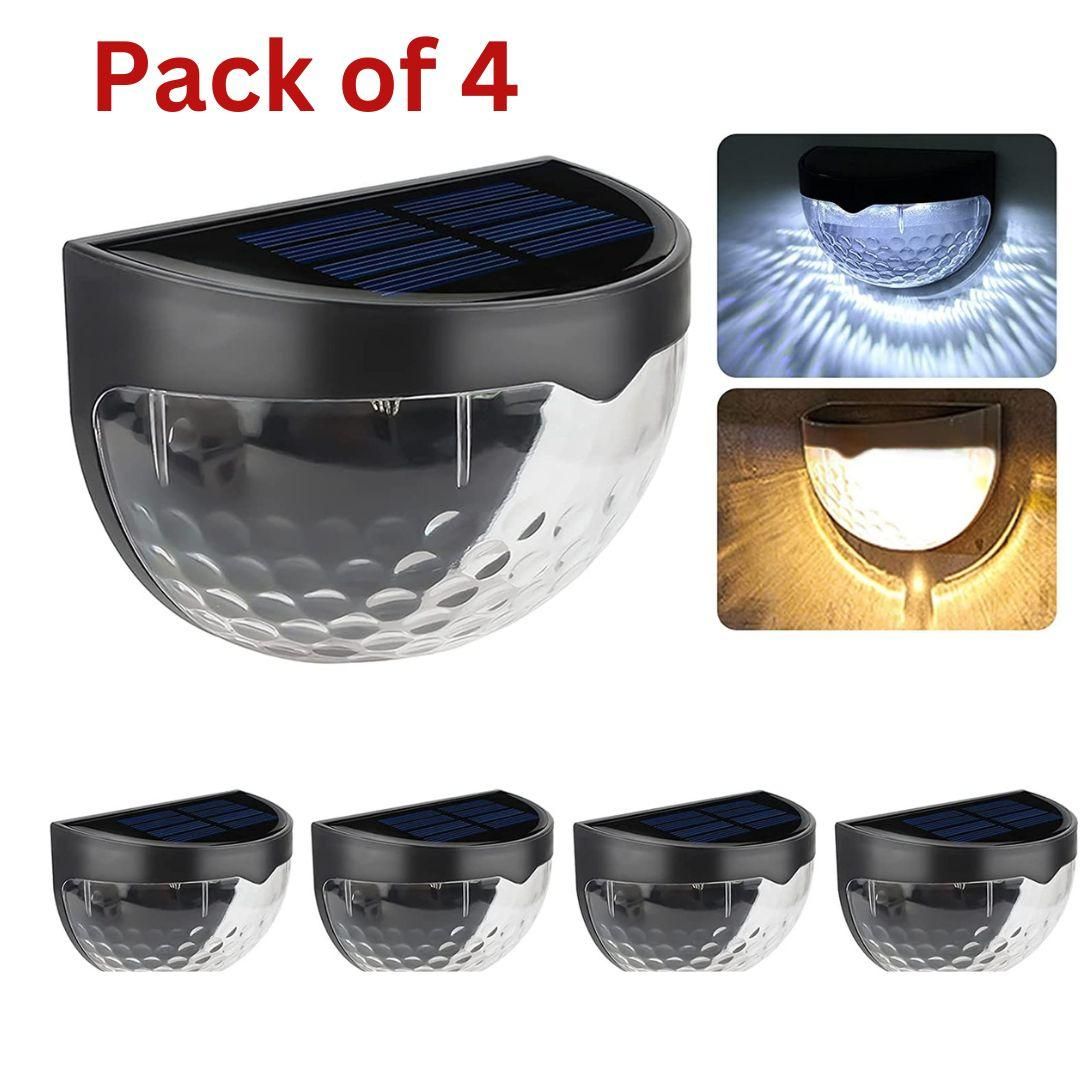 Solar Fence Lights โ Waterproof LED Wall Lamps (Pack of 4)