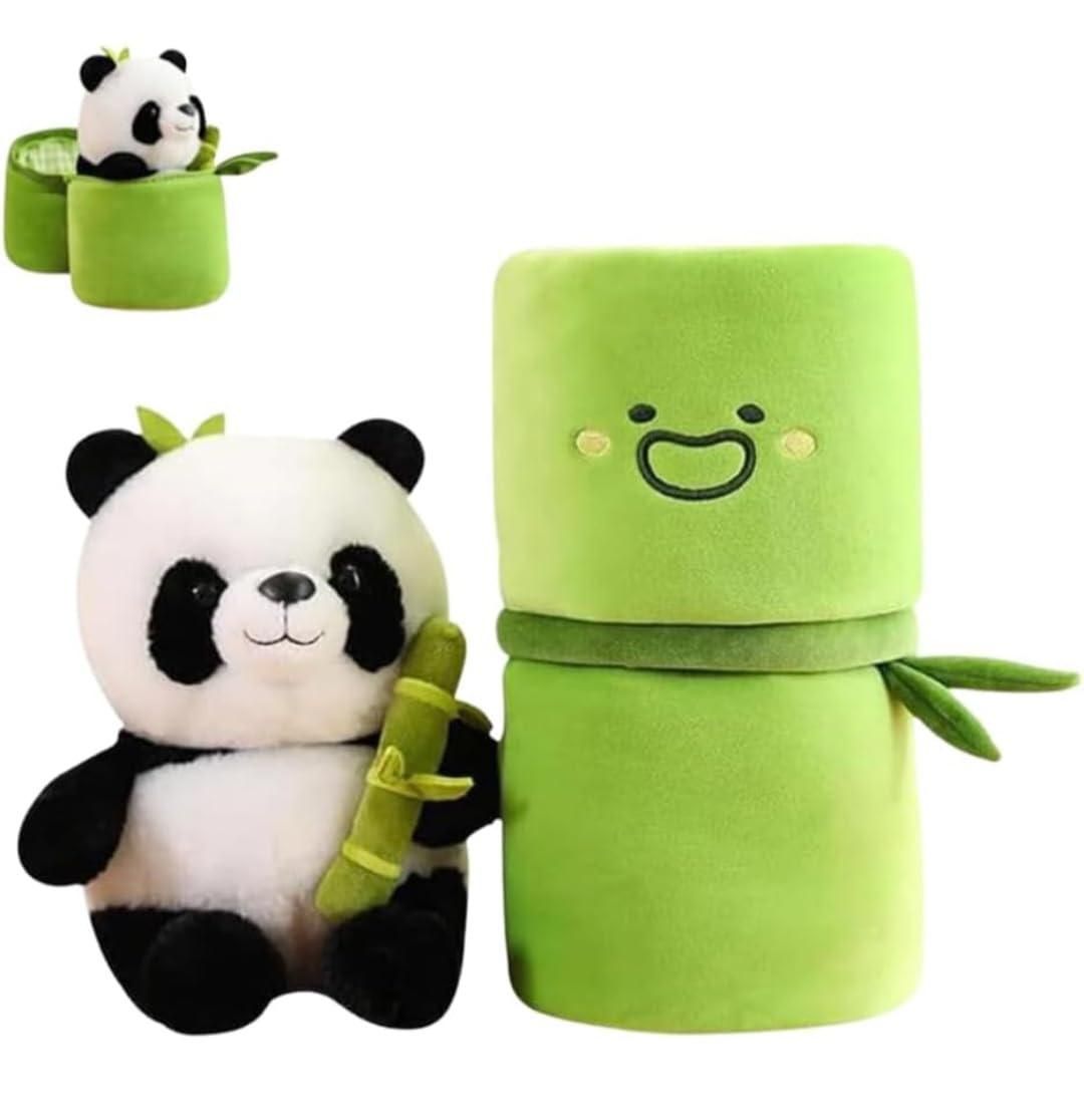 Panda Soft Toy Holding Bamboo – Adorable Plush Gift