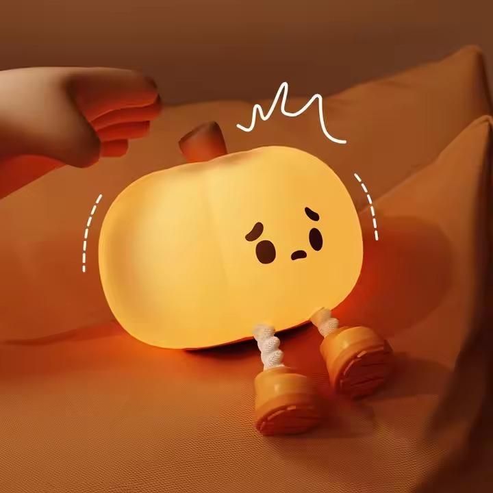 Silicone Pumpkin Mood Lamp – Cute & Soft Night Light