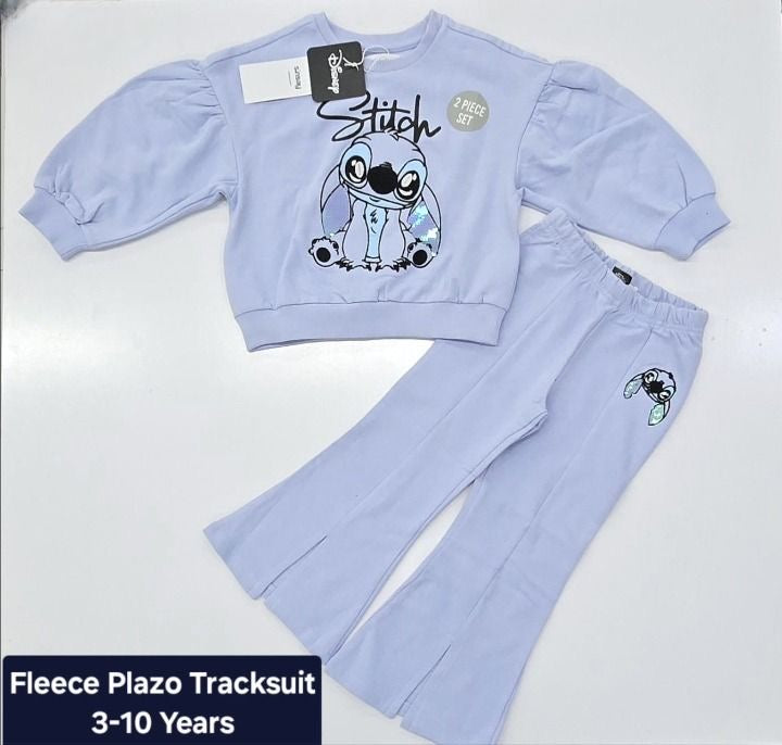 Stitch Fleece Plazo Combo Set