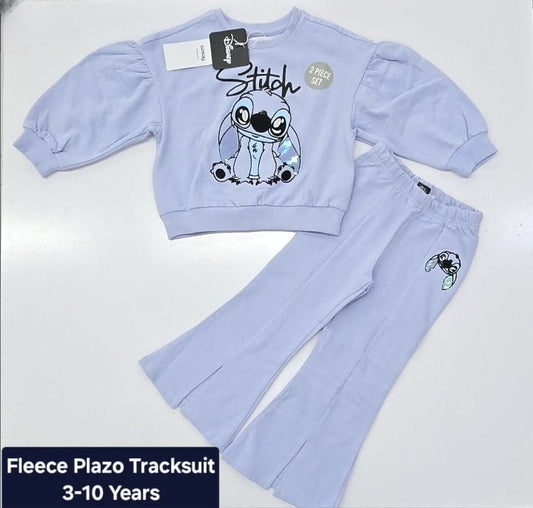 Stitch Fleece Plazo Combo Set