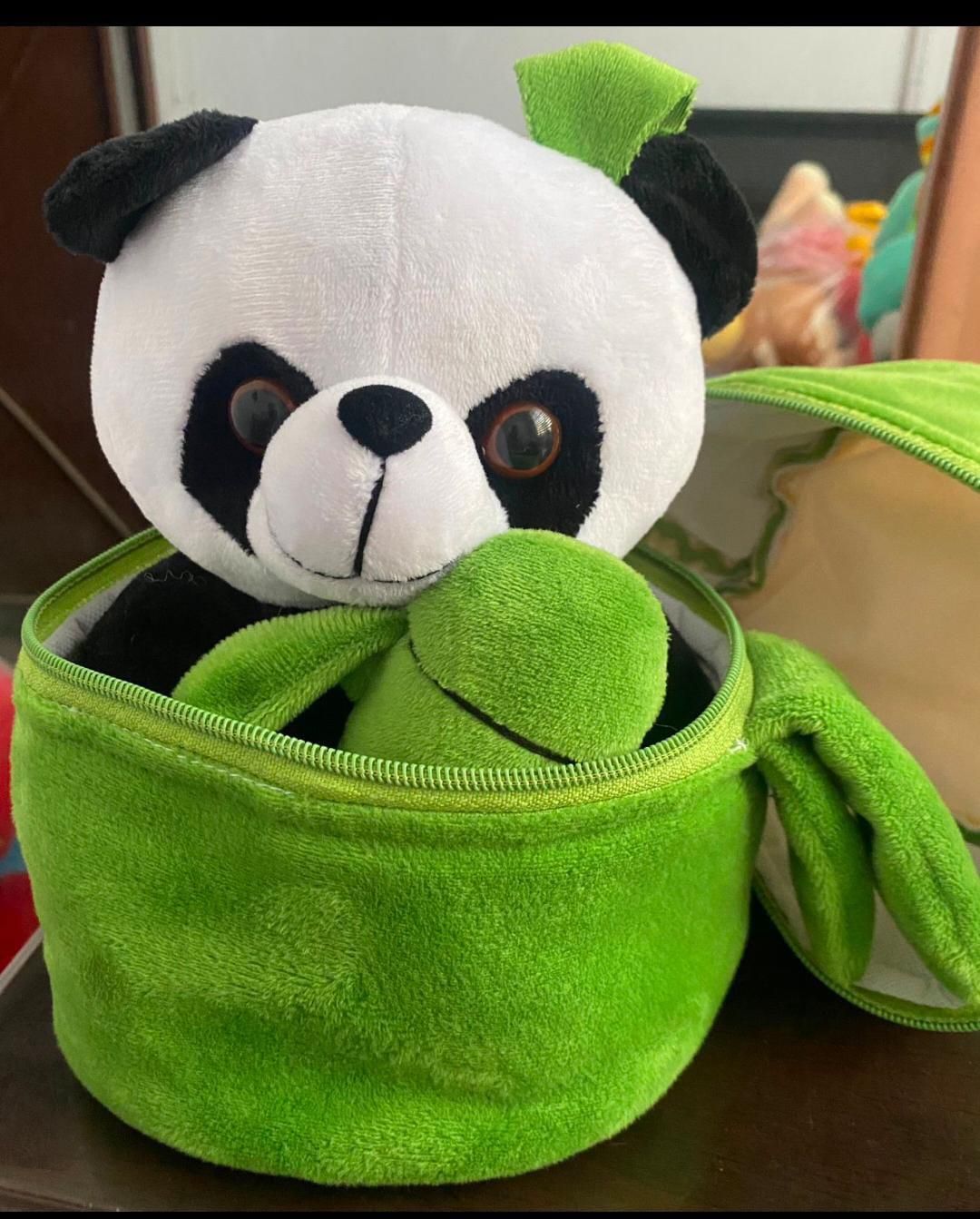 Panda Soft Toy Holding Bamboo – Adorable Plush Gift