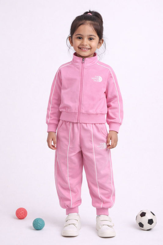 Kids Printed Night Suit Set (Shirt + Pant) – White Typography Print