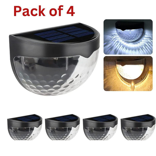 Solar Fence Lights – Waterproof LED Wall Lamps (Pack of 4)