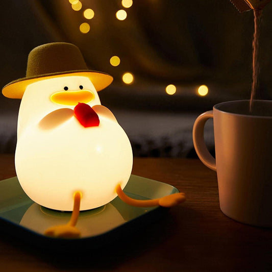 Cute Duck LED Night Light – Portable & Rechargeable