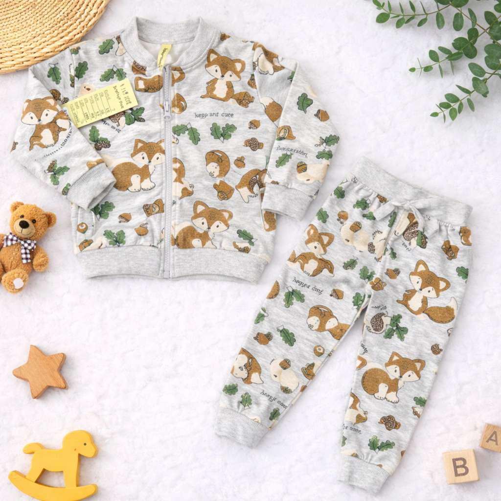 Fleece Zipper Tracksuit Set