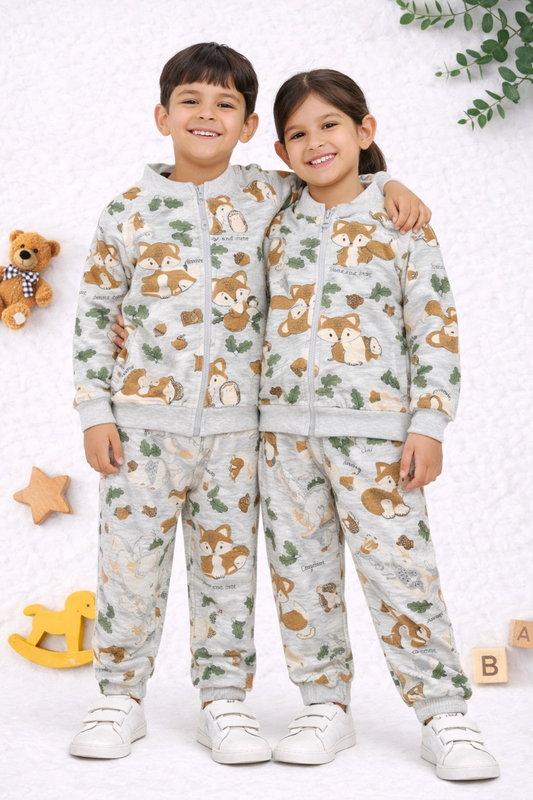 Fleece Zipper Tracksuit Set