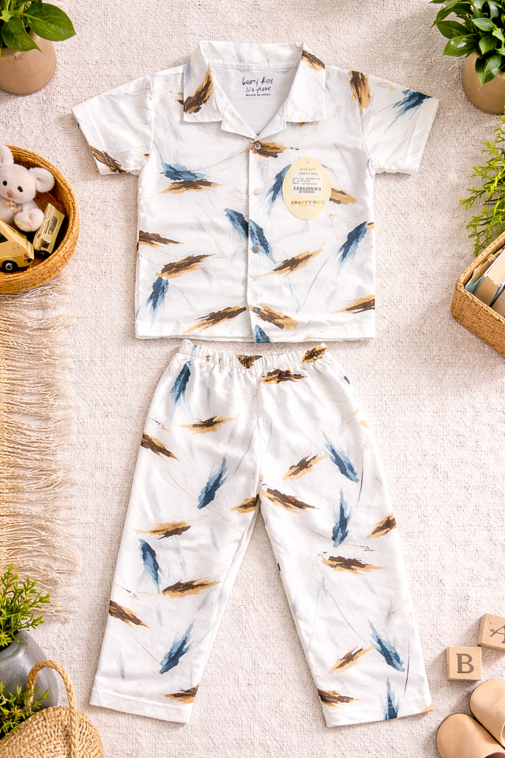 Kids Premium Printed Night Suit Set