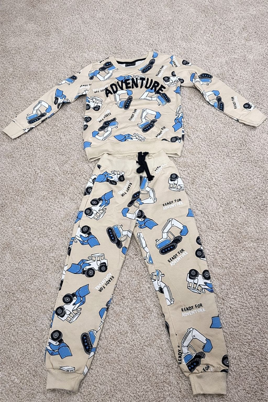 Kids Adventure Print Full Sleeve Night Suit Set (Top & Bottom)