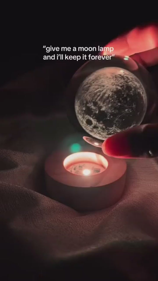3D Engraved Crystal LED Light Ball – Decorative Night Lamp (Random Design)