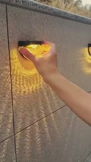 Solar Fence Lights – Waterproof LED Wall Lamps (Pack of 4)